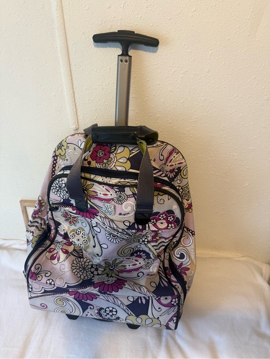 Brighton Handbags - Brighton Pink Multi Floral Rolling Travel Bag